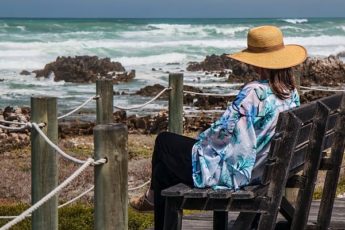 woman sitting alone