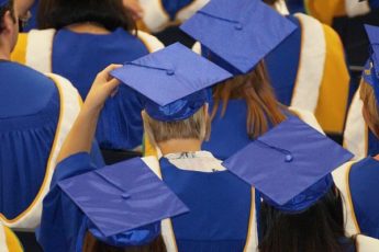 students graduating college