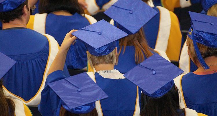 students graduating college