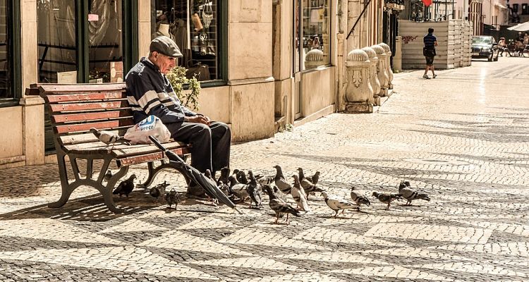 senior citizen sitting