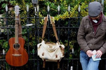 man with musical instruments