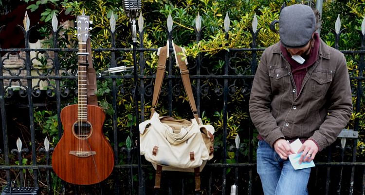 man with musical instruments