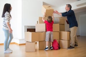 family preparing for a moving day