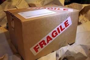 box marked fragile