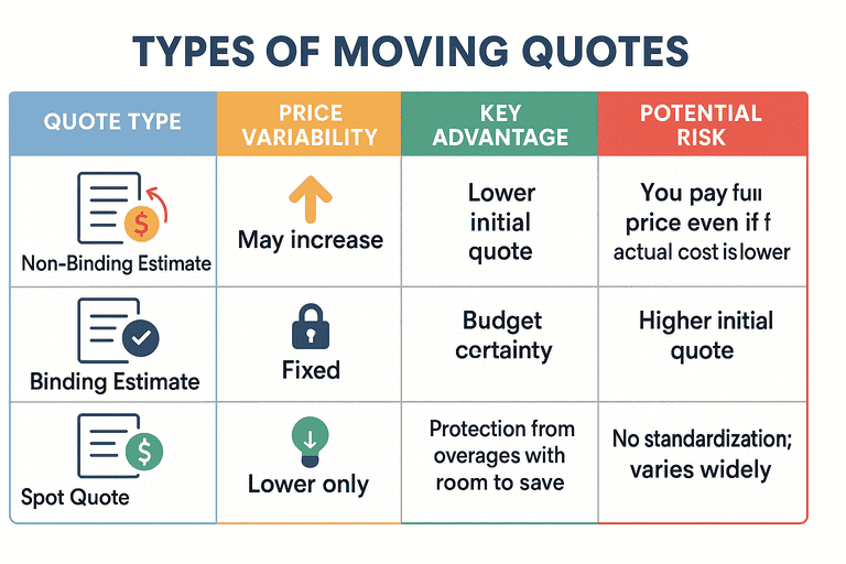 comparison of moving quotes